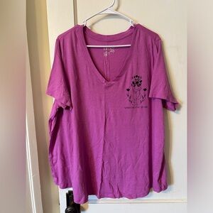 Terra and sky tshirt with vinyl design added in size 2xl